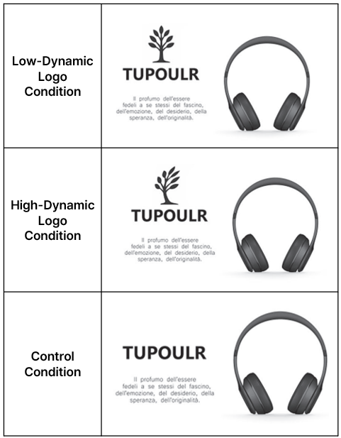헤드셋 브랜드 로고의 역동성 조작 실험 이미지
