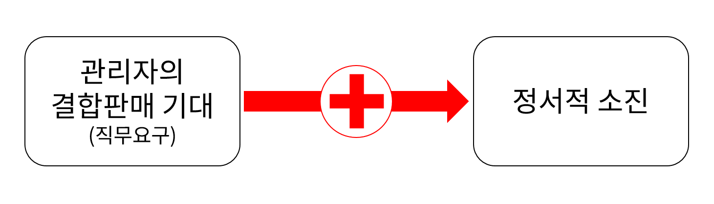 결합 판매 기대와 정서적 소진의 관계