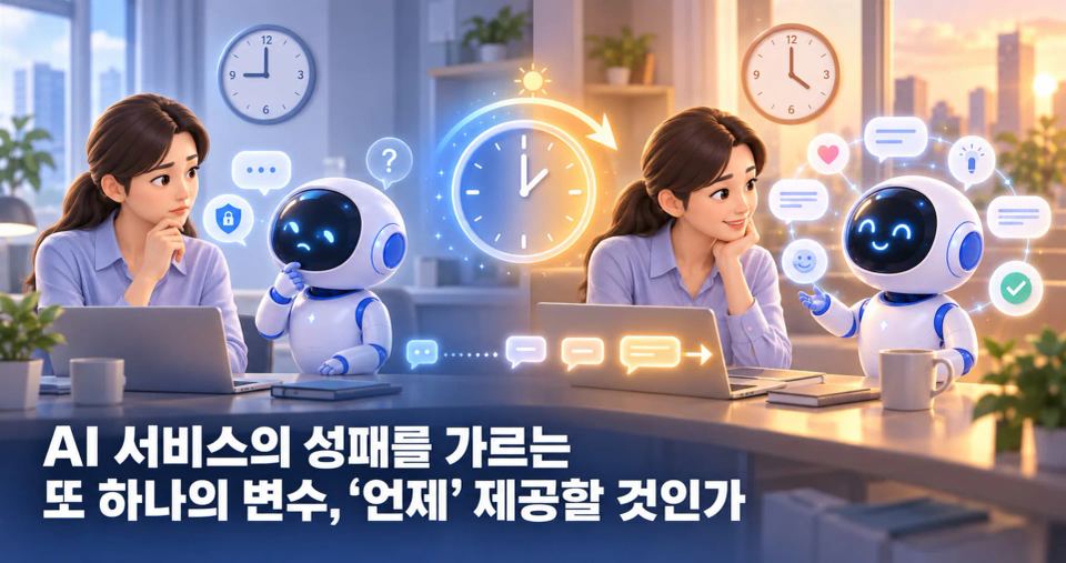 AI 서비스의 성패를 가르는 또 하나의 변수, ‘언제’ 제공할 것인가 대표 이미지