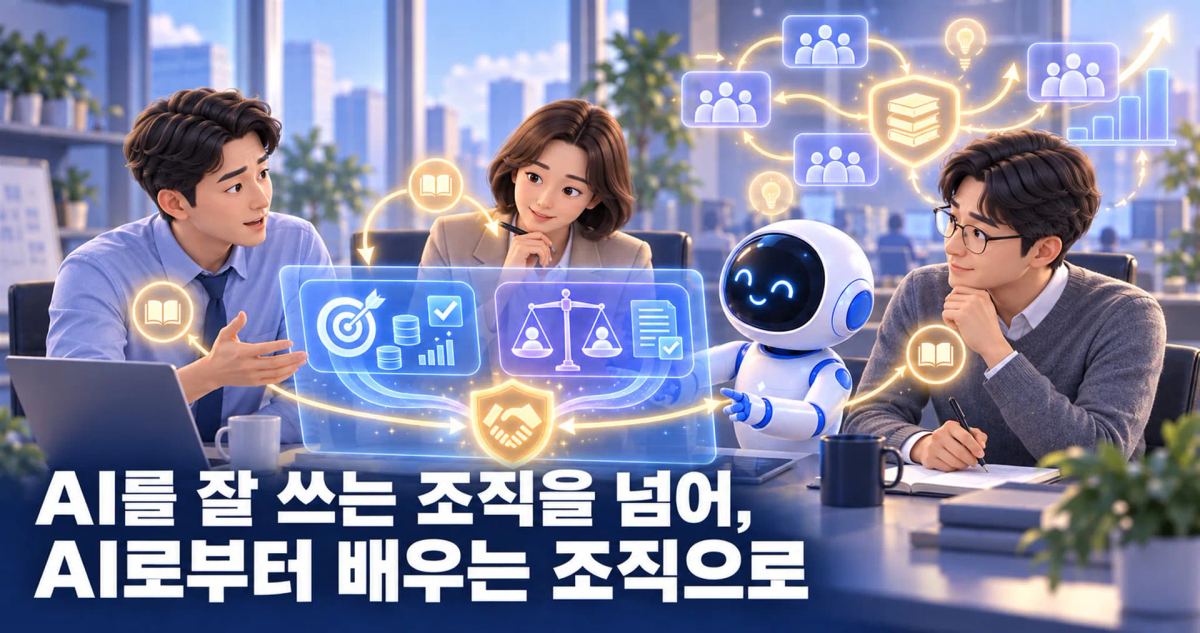 AI를 잘 쓰는 조직을 넘어, AI로부터 배우는 조직으로 대표 이미지